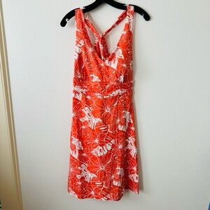 Tommy Bahama Orange White Floral Dress